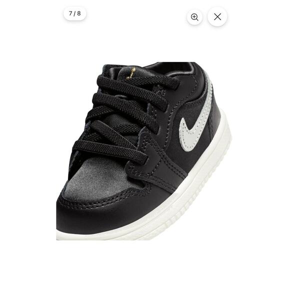 Jordan 1 Low ALT SE (TD) Black, Metallic Silver-Sail/Size-4 C / FZ3922 001 - Picture 12 of 13